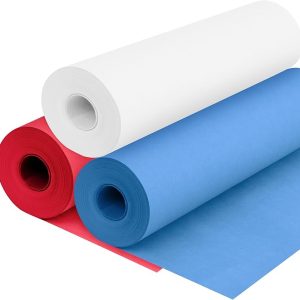 Kraft Paper Set 12" x 1200" (100 ft) Red, White, and Blue Patriotic Kraft Paper Rolls for Independence Day, Memorial Day, Crafts, and DIY Projects - American Style Gift Wrapping Paper