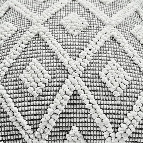 Lush Decor Adelyn Decorative Throw Pillow Cover, 20" W x 20" L, Gray - Square Pillow - Gray Diamond Pillow - Textured Pillows - Hygge Decor - Farmhouse Throw Pillows For Bed, Couch, Or Chair - Image 2