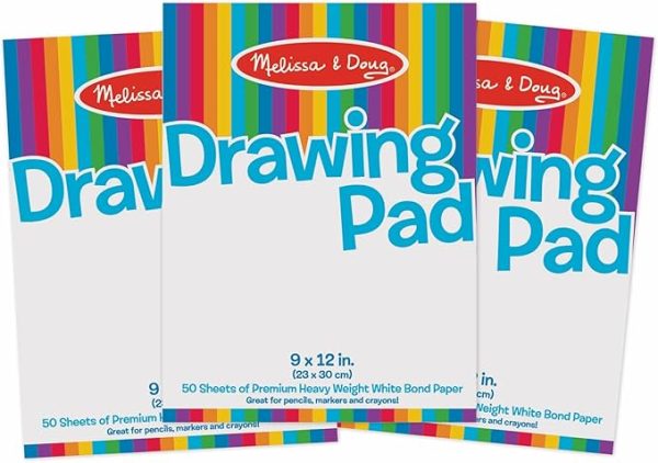 Melissa & Doug Drawing Paper Pad (9 x 12 inches) - 50 Sheets, 3-Pack - FSC Certified - Image 3