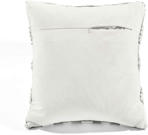Lush Decor Adelyn Decorative Throw Pillow Cover, 20" W x 20" L, Gray - Square Pillow - Gray Diamond Pillow - Textured Pillows - Hygge Decor - Farmhouse Throw Pillows For Bed, Couch, Or Chair - Image 4