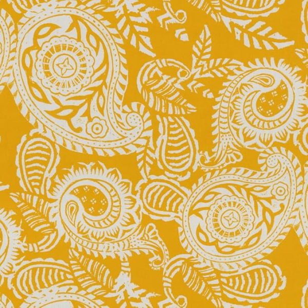 Pillow Perfect Paisley Indoor/Outdoor Accent Throw Pillow, Plush Fill, Weather, and Fade Resistant, Large Throw - 18.5" x 18.5", Yellow/Ivory Addie, 2 Count - Image 3